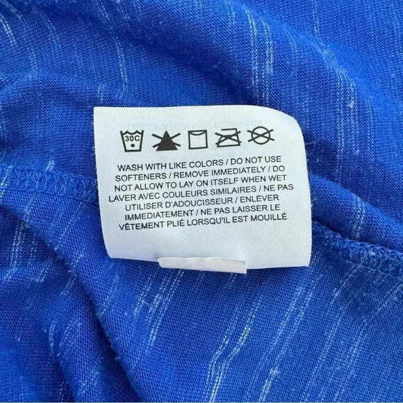 Nike Dri-Fit Blue Sport T-Shirt Short Sleeves Crew Neck Athletic Training Logo M - Picture 7 of 7